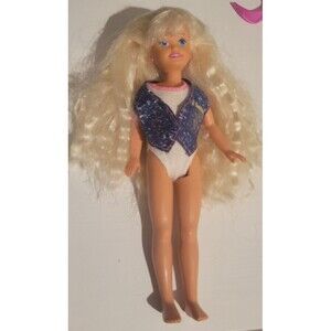 1994 Polly Pocket Stacie Doll Little Sister Of Barbie #12982 Blonde Crimped Hair